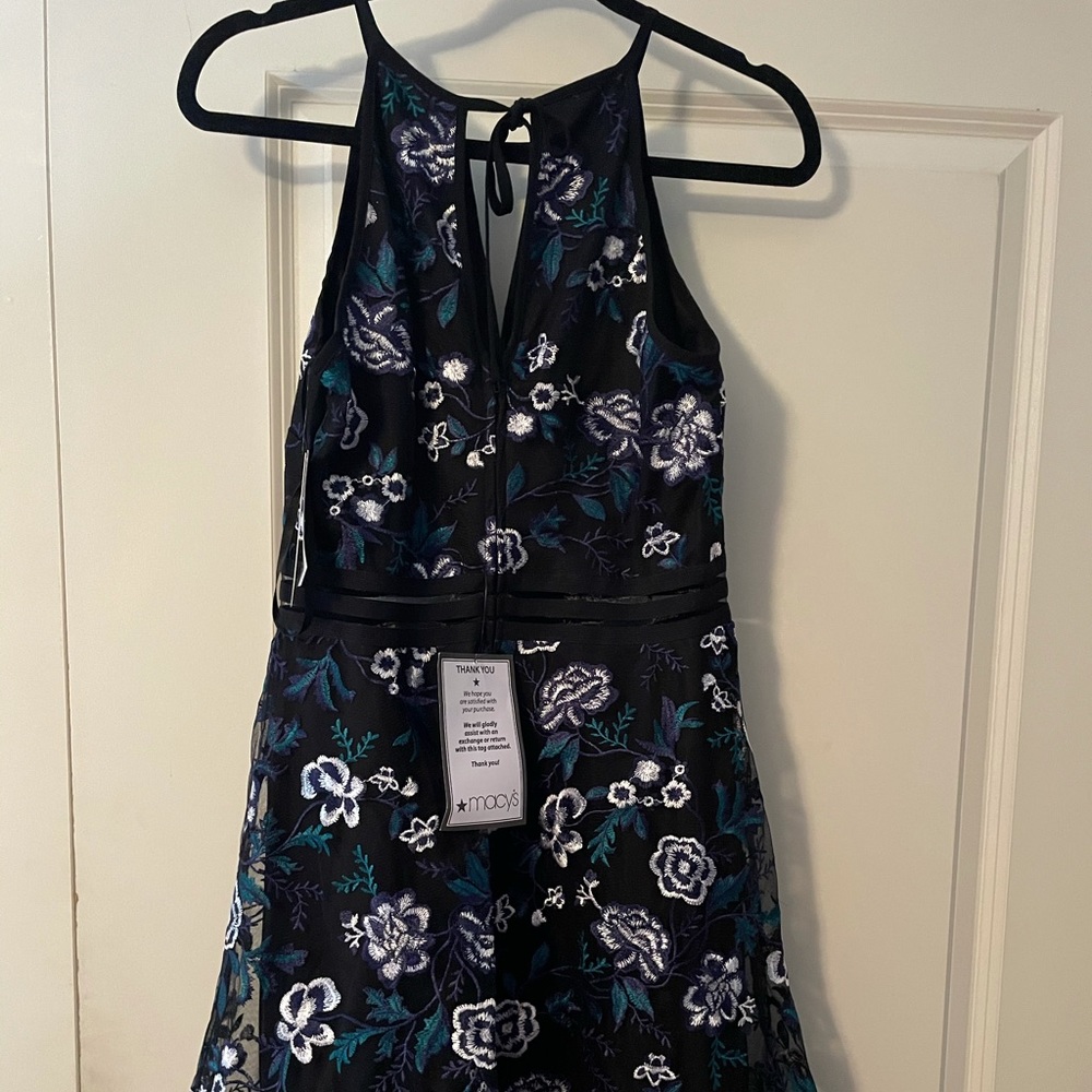 Black formal mini dress